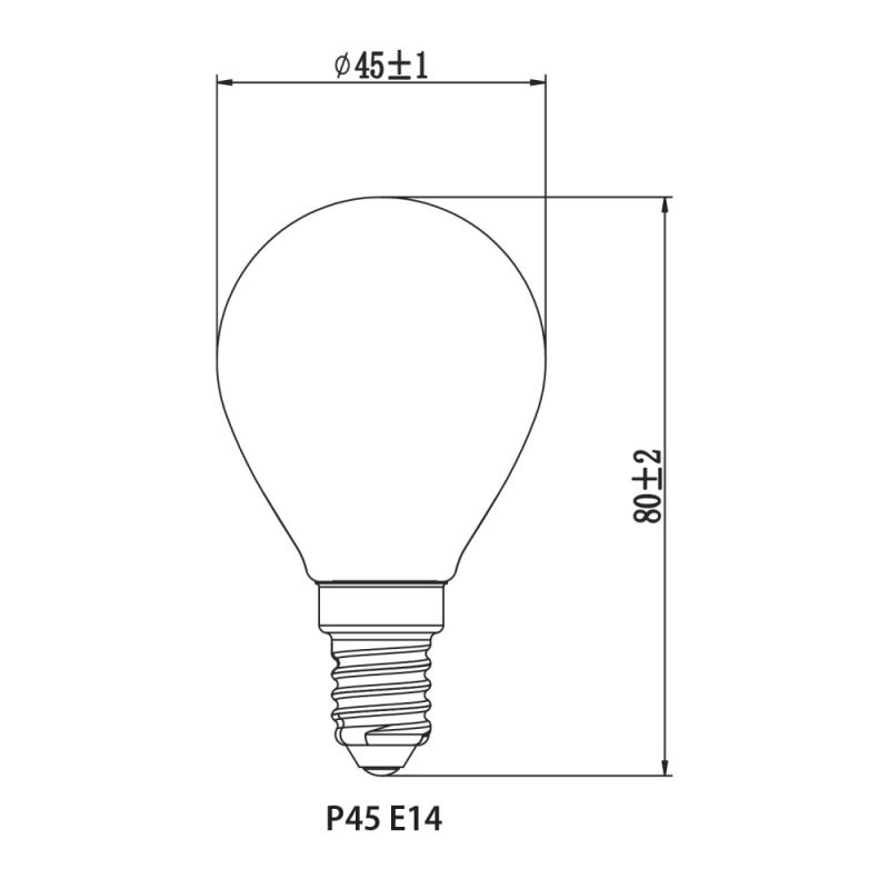 Noxion Lucent LED E14 Ball Filament Clear 2.5W 250lm 2700K – Dimmable